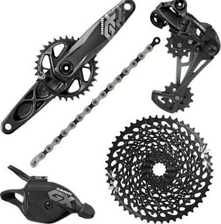 The full Sram GX Eagle 12-speed MTB groupset.