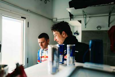Remco Evenepoel and Florian Lipowitz at the Teide training camp