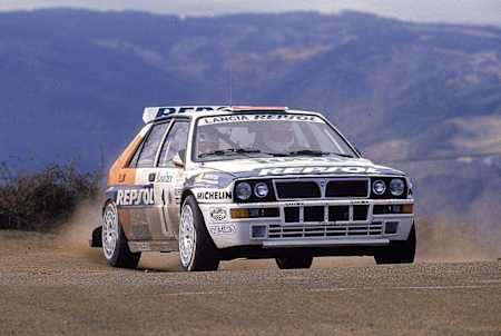 Carlos Sainz en su Lancia Delta en 1993, WRC.