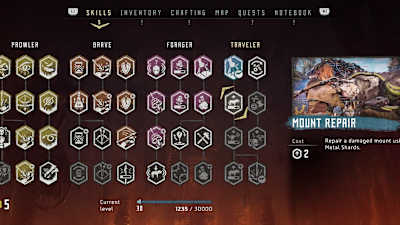 You can replair mounts in The Frozen Wilds