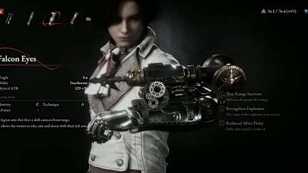 義手には様々なガジェットを装備できる