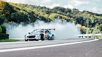 'Mad Mike' Whiddett cornering in Denmark.