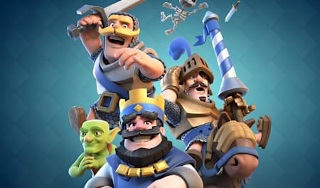 Verschillende personages uit Clash Royale.