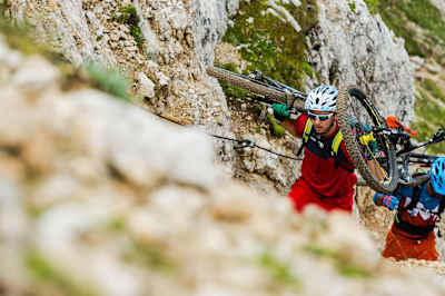 Sometimes the steep, rocky terrain means a hike.
