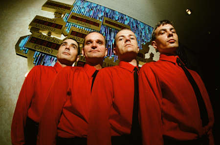 Ralf Hütter (second from the left) and band
