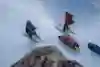 Hauni Haunholder and Matthias Mayr on a frozen lake