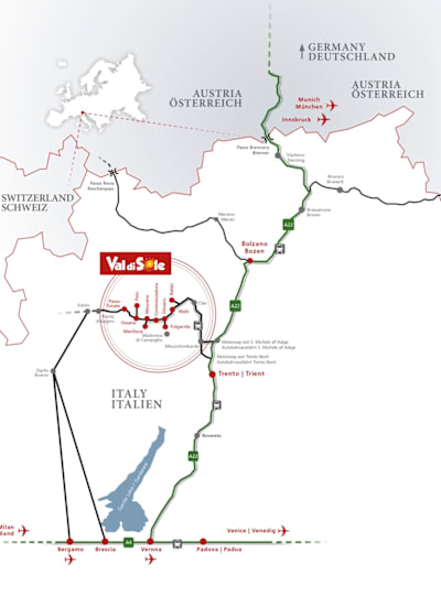Map of the Val di Sole region.