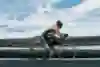 Steve Abraham rides his bike