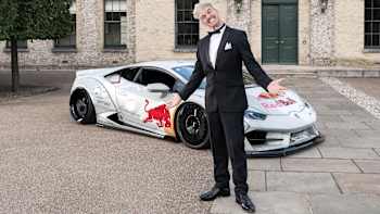 Mad Mike Whiddett and Dakar winner Eduard Nikolaev race to grab the last spot in the car park ahead of the prestigious ball at the Goodwood Festival of Speed at Goodwood House, United Kingdom.