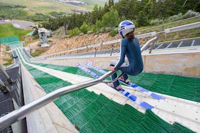 Sarah Hendrickson training in Park City