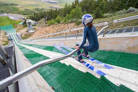Sarah Hendrickson training in Park City