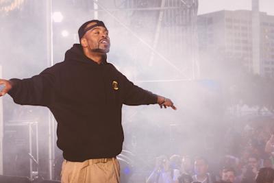 Method Man on the Red Bull Music Academy stage at Movement 2015 in Detroit.
