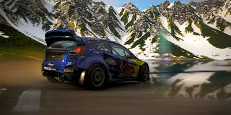 La Ford Fiesta ST 2023 en pleine session de drift dans Forza Horizon 6.