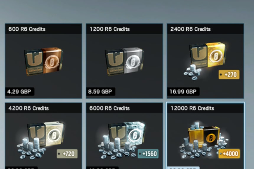 cheap r6 credits pc