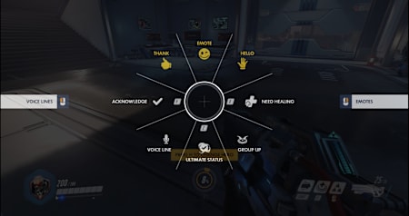 La rueda de comunicación es fundamental en Overwatch
