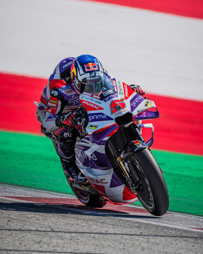 Johann Zarco races during the MotoGP World Championship in Spielberg, Austria on August 19, 2023.