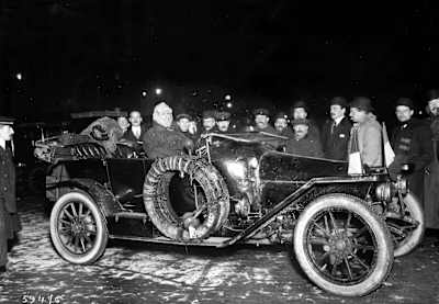 A Grégoire motorcar at the first Rallye Monte-Carlo on January, 24 and 25, 1911.