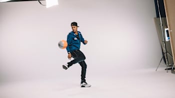 Neymar Jr showing his ball juggling skills