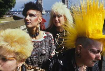 UK punk-rockers hang out at Tower Bridge in London