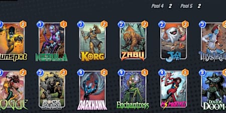 Una schermata di Marvel Snap mostra il mazzo per contrastare Ms Marvel.