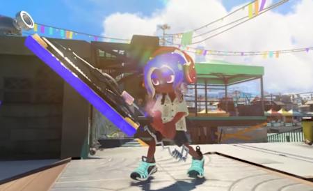 Screenshot aus Splatoon 3 zeigt das Wischer-Splatana