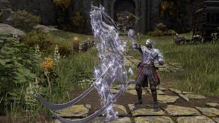 Screenshot aus Elden Ring zeigt ein Summoning