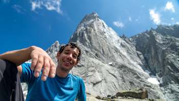 Alex Honnold climbs Red Rock Canyon, Nevada in a shot from Reel Rock S9 E9 