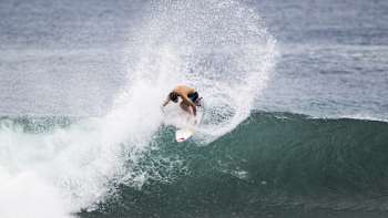 Surfer Gabriel Villarán delivers an epic surf manoeuvre at Playa Hermosa, Costa Rica, capturing unstoppable Red Bull energy at its finest, April 29, 2014