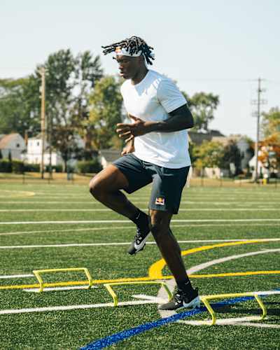  Jeremiah Smith trains in Columbus, Ohio, USA on September 14, 2024. 