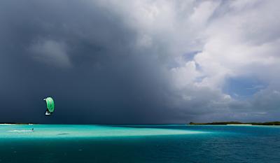 An approaching storm looms near.