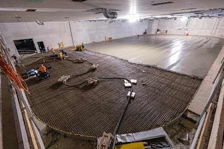 Die Betonarbeiten im SAP Garden.