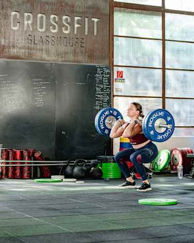 Laura Horvath beim Training in Budapest, Ungarn, am 10. April 2024. 