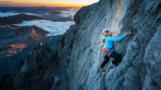 Sasha DiGiulian climbing Rayu 8c, Spain on September 9, 2022.