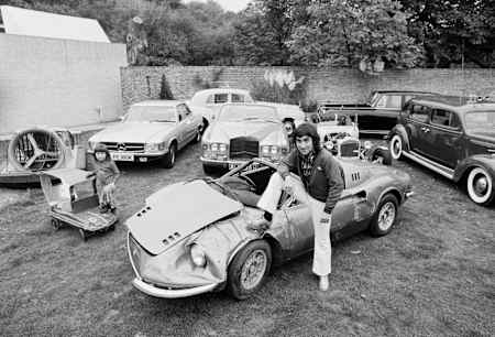 Keith Moon with his dented Dino