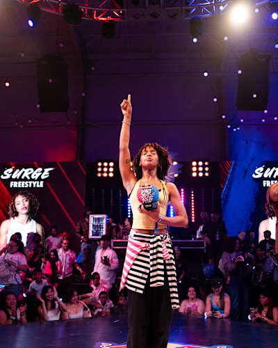 Surge celebrates after winning Red Bull Dance Your Style Houston 2026