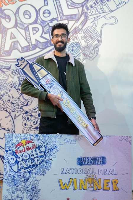 Red Bull Doodle Art Pakistan 2023 Winner - Umer Nadeem