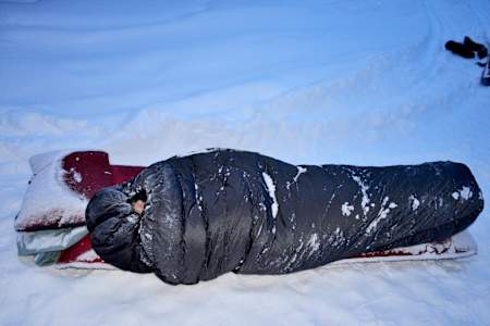 Sleeping under extreme cold conditions
