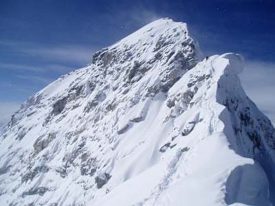 Kenton Cool on the way to the Mount Everest peak.