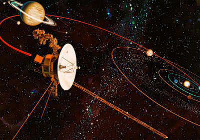 Voyager 1 in outer space.