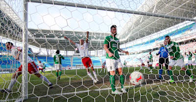 Daniel Frahn and Tim Sebastian (RB Leipzig) celebrate after scoring