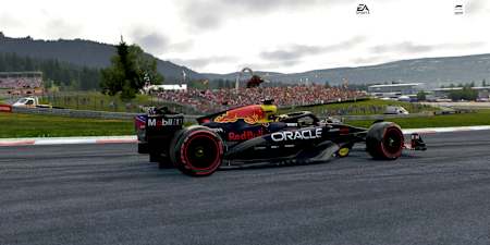 Screenshot aus F1 25 zeigt den Red Bull Racing RB21 am Red Bull Ring