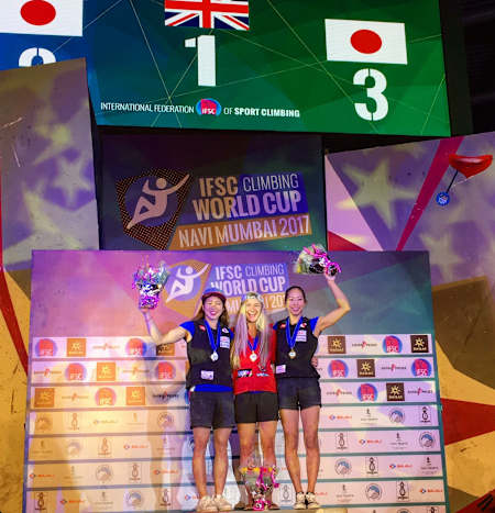 For two years running, Shauna took gold at the IFSC Bouldering World Cup