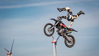 Luc Ackermann from Germany performs at the Red Bull Dirt Diggers at Dinslaken, Germany on September 13, 2019