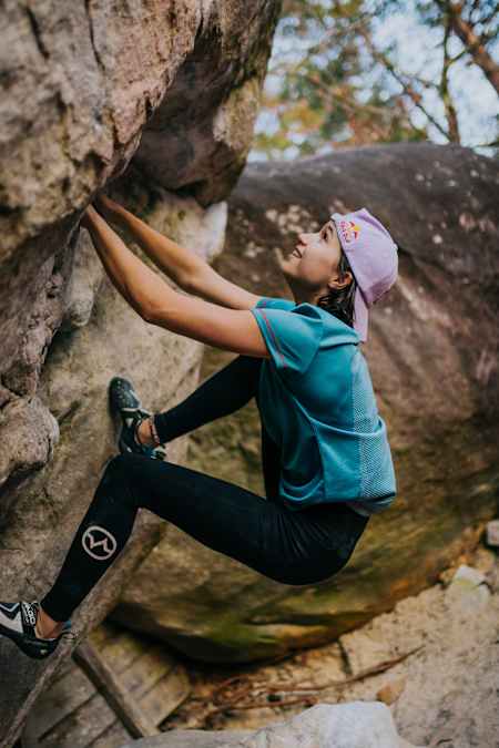 Oriane Bertone seen in Forêt de Fontainebleau, France, on March 9, 2022. 