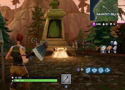 There's usually a gold chest in this graveyard