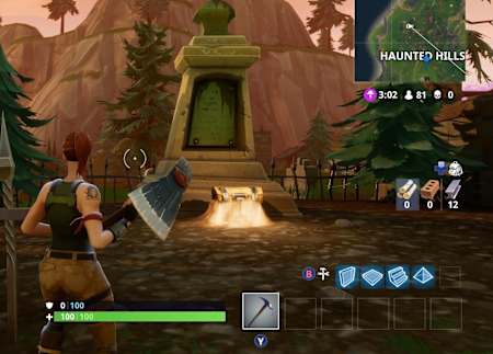 There's usually a gold chest in this graveyard