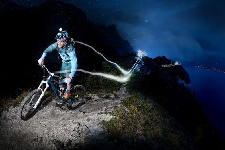 night mountain biking