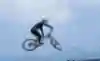MTB Enduro athlete Greg Callaghan mid-air on his mountain bike during the shooting of his YouTube film 'Breaking the Cycle'.