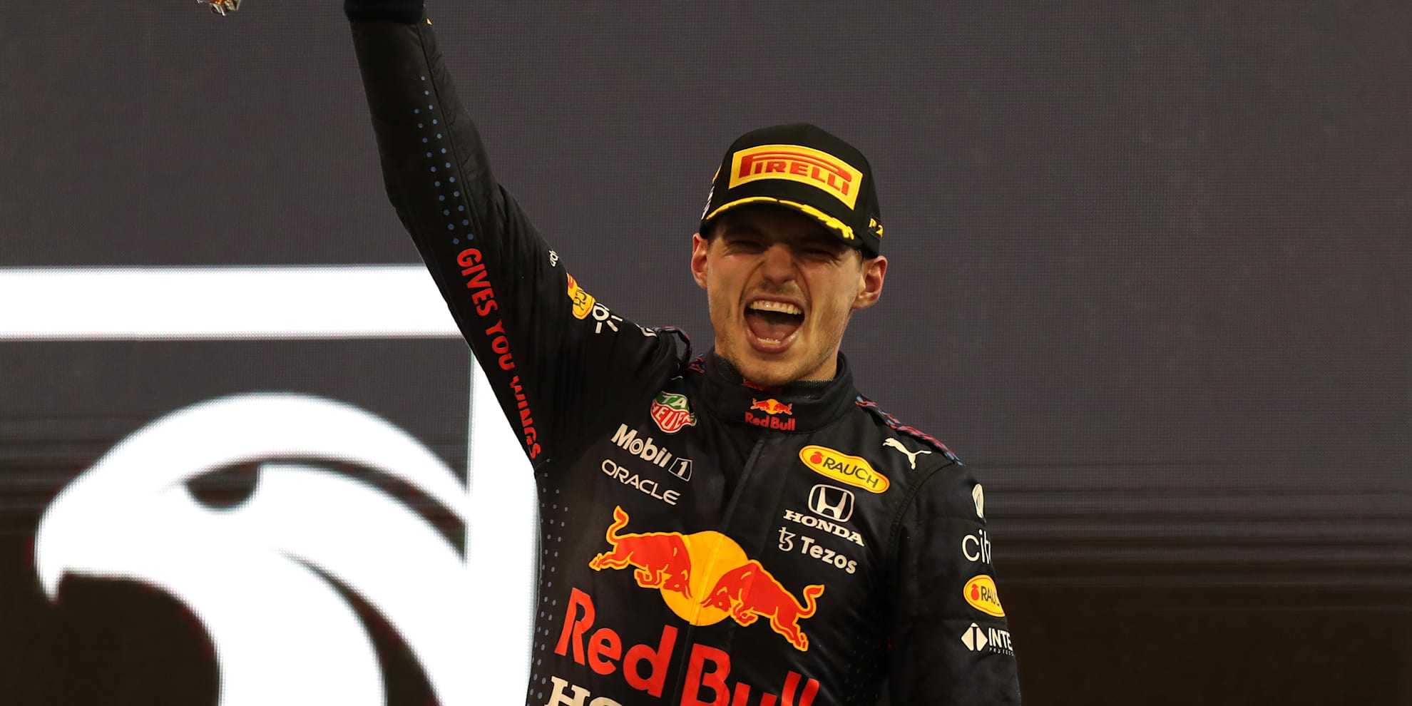 Max Verstappen of Red Bull Racing Honda at the Abu Dhabi Grand Prix on December 12, 2021.