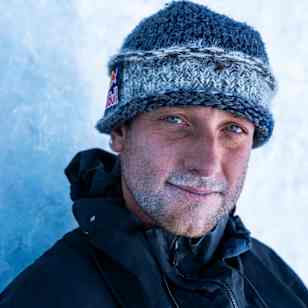 Ben Ferguson posing for a portrait during the Red Bull Alpine Camp in Zermatt on May 22, 2024.